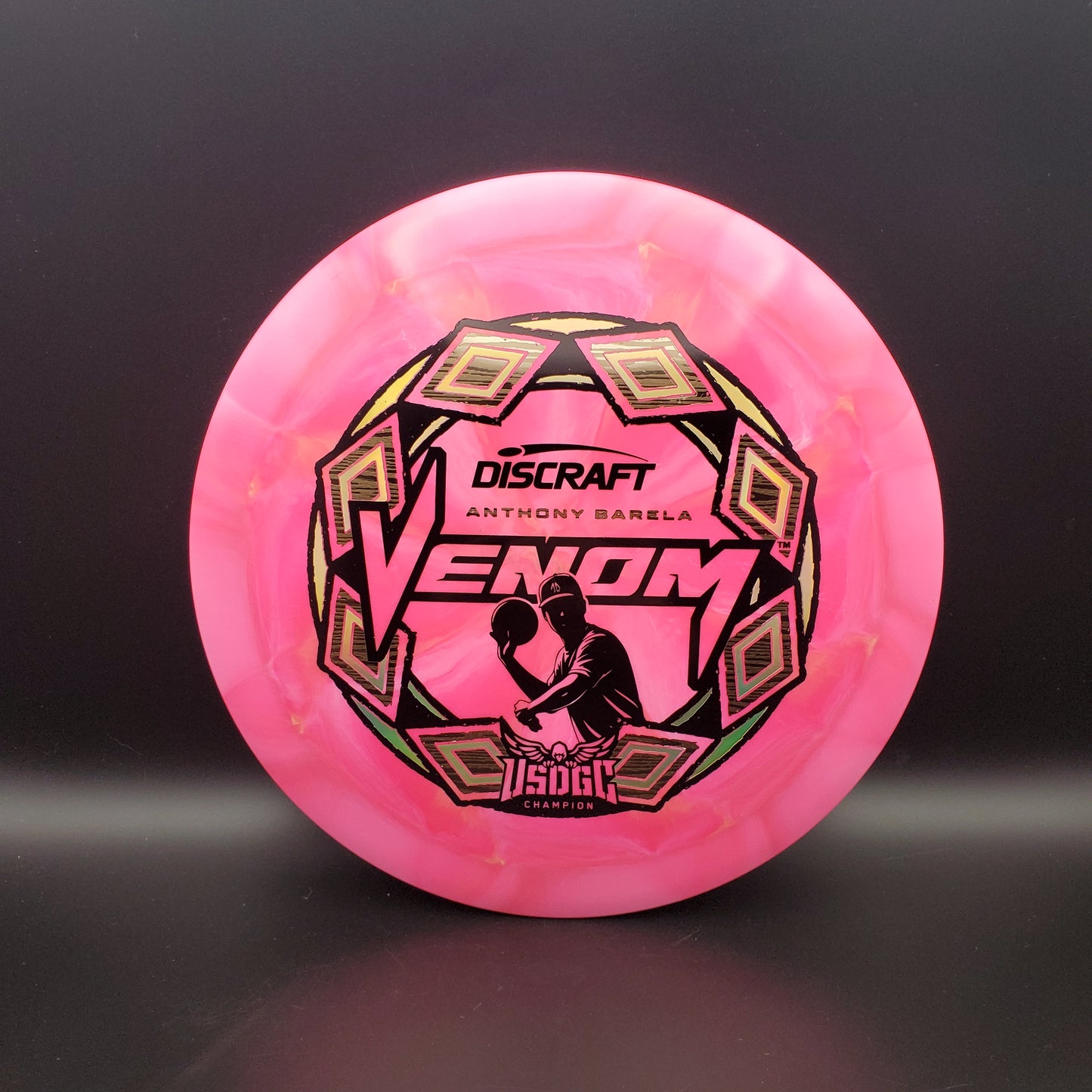 Discraft - Venom - Z Swirl - Anthony Barela 2025 USDGC Champion Pop Top